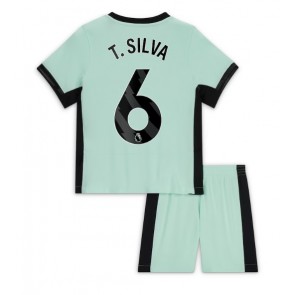 Chelsea Thiago Silva #6 Tredje Kläder Barn 2023-24 Kortärmad (+ Korta byxor)